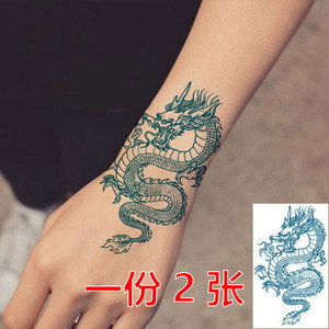 纹身贴花臂男龙