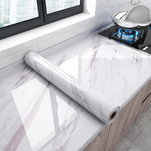 厨房贴纸防水防油自粘加厚贴膜灶台台面防火耐高温专用大理石贴纸