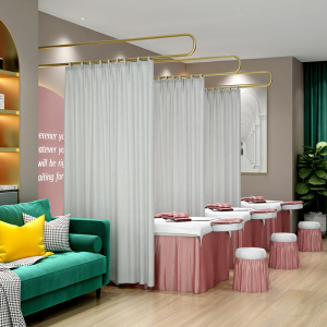 美容院隔断帘帘子服装店隔间养生会所纹绣现代北欧风格按摩门帘