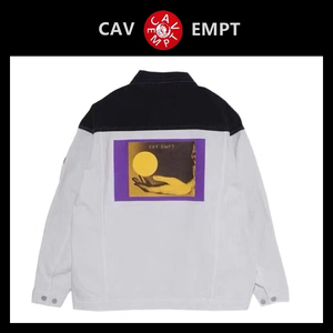 【5折】life cavempt绝迹情侣捧月原宿丹宁牛仔夹克原宿外套男女