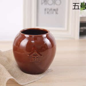 尚赫美容院拔罐棕色加厚拔罐器家用用防爆陶罐陶瓷拔火罐