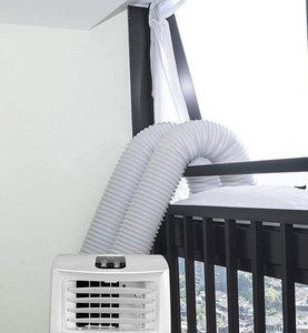 机排风管导风筒v通道h扁嘴移动空调排风管排气管圆管延长管出风口