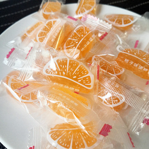 80后怀旧桔子硬糖新一家500g约70颗橘子瓣水果糖结婚喜糖散装零食