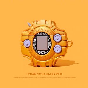 太一橙色暴龙机数码宝贝动漫pro3代适用耳机壳苹果12代硅胶保护套