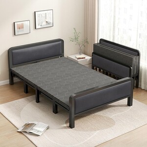 单人床可折叠床1米2家用款公分90cm宽的铁艺一米二钢丝床结实耐用