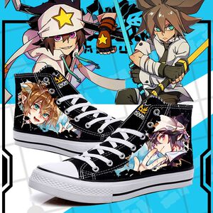 雷狮格瑞凯莉凹凸世界鞋子学生涂鸦印花高帮帆布休闲少年卡通板鞋
