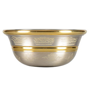 佛缘汇供水碗纯铜供n佛杯圣水杯印度手工八吉祥雕花佛前家用供水