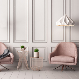 3d欧式立体轻奢石膏线条卧室沙发背景墙纸墙网红直播间服装店壁纸