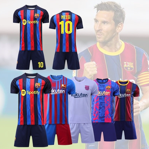足球服成人儿童俱乐部巴萨梅西10号30球衣比赛队服训练服自由定制