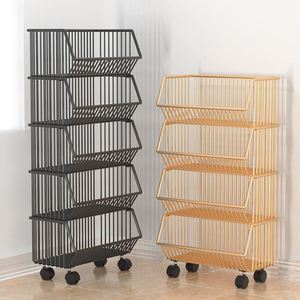 铁架子厨房家用置物收纳筐多层放置简易蔬菜架放碗架小物品的组装