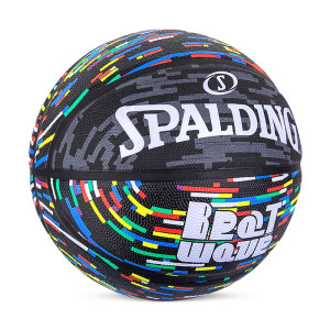 spalding斯伯丁篮球七号橡胶篮球男子黑白涂鸦街头通用