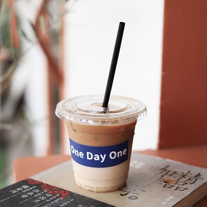 咖啡杯子一次性带盖塑料透明网红打包外带ins风自制pet冷饮杯定制