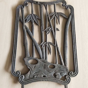 现货铸铁梅兰竹菊铁艺大门装饰配件田园风复古窗花可定制铝艺花件