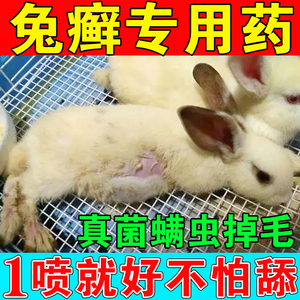 兔子皮肤病专用兔癣真菌感染螨虫烂脚皮炎耳朵脱掉毛药杀菌喷雾剂