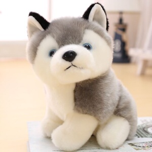 哈士奇娃娃仿真哈士奇