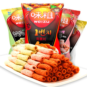 韩国进口 网红休闲零食九日炒年糕条草莓味糯米条打糕条100g/袋装