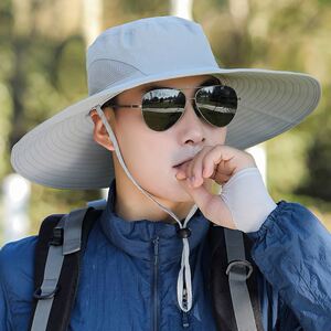 钓鱼帽子垂钓专用户外路亚防晒装备大全登山草帽大头围帽檐竞技