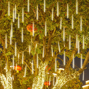 户外防水LED流星雨街道亮化彩灯闪灯树灯庭院挂灯春节圣诞节日灯