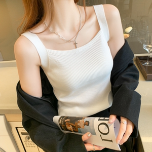 宽肩带吊带修身