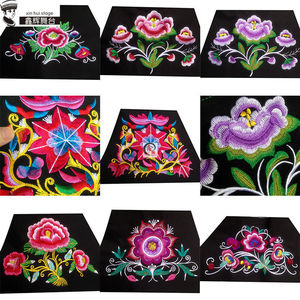 新款刺绣围腰花少数民族风服装饰花朵图案小绣片手工diy绣花