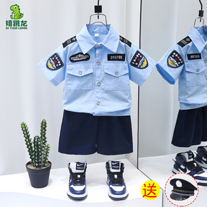 cosplay儿童警察服套装男童警官服小交警制服宝宝警长服装演出服