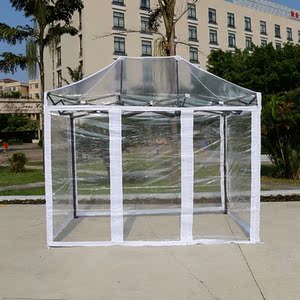 透明帐篷遮雨防疫大型隔离室遮雨棚消毒屋四角伞遮阳棚简易阳光房