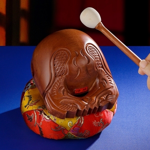 日本购新品法器c实器檀木小型木鱼打击乐器讲经设斋鱼家法木木b道