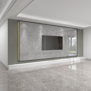 900x1800岩板电视背景墙瓷砖h客厅陶瓷大板无限连纹木格栅高档轻