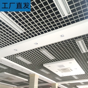 塑料格栅铁铝塑钢格栅吊顶天花葡萄架网格方格pvc简易吊顶材料