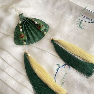 古法荷包汉服配饰端午饰品限定粽子国风传统手工异形流苏腰香囊绿