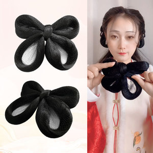 汉服假发全发丝蝴蝶结髻日常古装造型新手清新仙气好佩戴后压发包