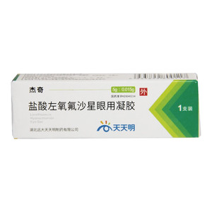 天天明 杰奇 盐酸左氧氟沙星眼用凝胶 5g:0.015g*1支/盒