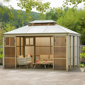 阳光房户外铝合金凉亭简易组装房休闲庭院帐篷农家乐民宿木屋亭子