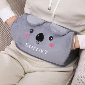 63同款货源gaoying0704淘宝新款兔毛双插卡通充电热水袋暖手袋