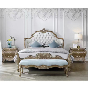 法式复古雕花双人1.8米床英式新古典别墅大宅公主床轻奢主卧婚床