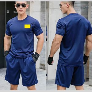 消防体能训练服男夏季火蓝色体能服裤子体能裤上衣半袖短袖员短裤