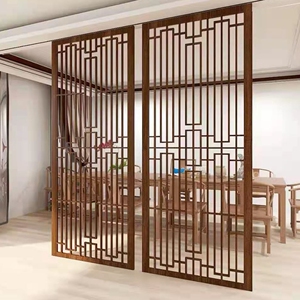 仿古门窗格栅日式雕花新中式实木屏风隔断墙客厅镂空花格玄关栅栏