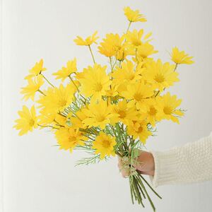 雏菊仿真花餐桌洋甘菊假花花束客厅摆花装饰花手捧花高档小菊花.