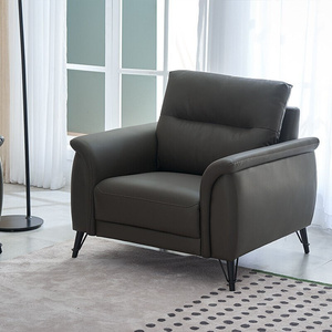 金戈安办公室沙发单人位黑色简约现代商务会议会客区接待洽淡办公