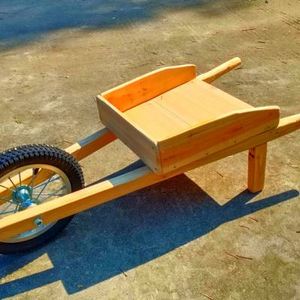 木制推车玩具幼儿园儿童小推车手推车独轮车感统训练安吉游戏器材