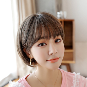 假发女短发自然全头套式减龄学生头直发初恋头女孩子发型光头专用