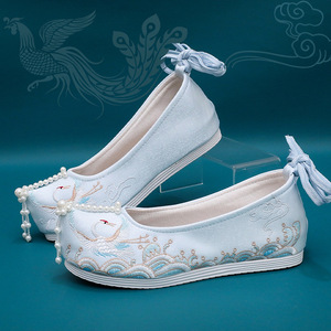 鞋子古风唐宋制古装明制改良平底古代仙女民族风女鞋阿沃斯旗舰店