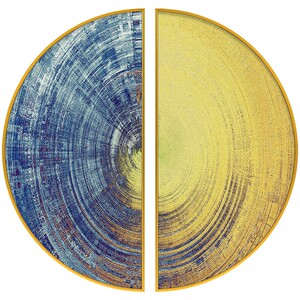 2022轻奢半圆客厅装饰画沙发背景墙挂画抽象现代简约入户玄关餐厅