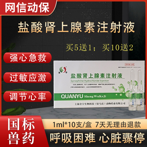 兽药兽用盐酸肾上腺素注射液猪牛羊马犬猫兔强心针急救应激抗生素