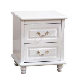 欧式床头柜小简欧白色