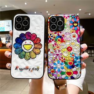 苹果13promax手机壳新款潮牌太阳花iphone13手机套高级感12奢华11笑脸