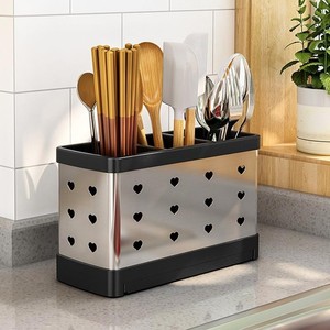 筷子筒挂式沥水筷筒方形筷笼架多功能创意厨房餐具沥水架0人付款20