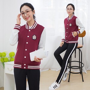 幼儿园老师园服春秋装棒球服教师工作服幼师衣服套装职业装定制