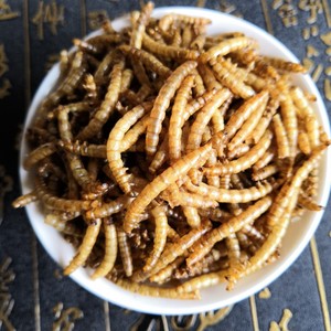 黄粉虫面包虫金线虫干货食用100克店内有干蛆 五谷虫苍蝇蛆中药材