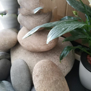 36小旭08012淘宝乌龟晒台石头天然鹅卵石超大鱼缸观景石扁平造景爬